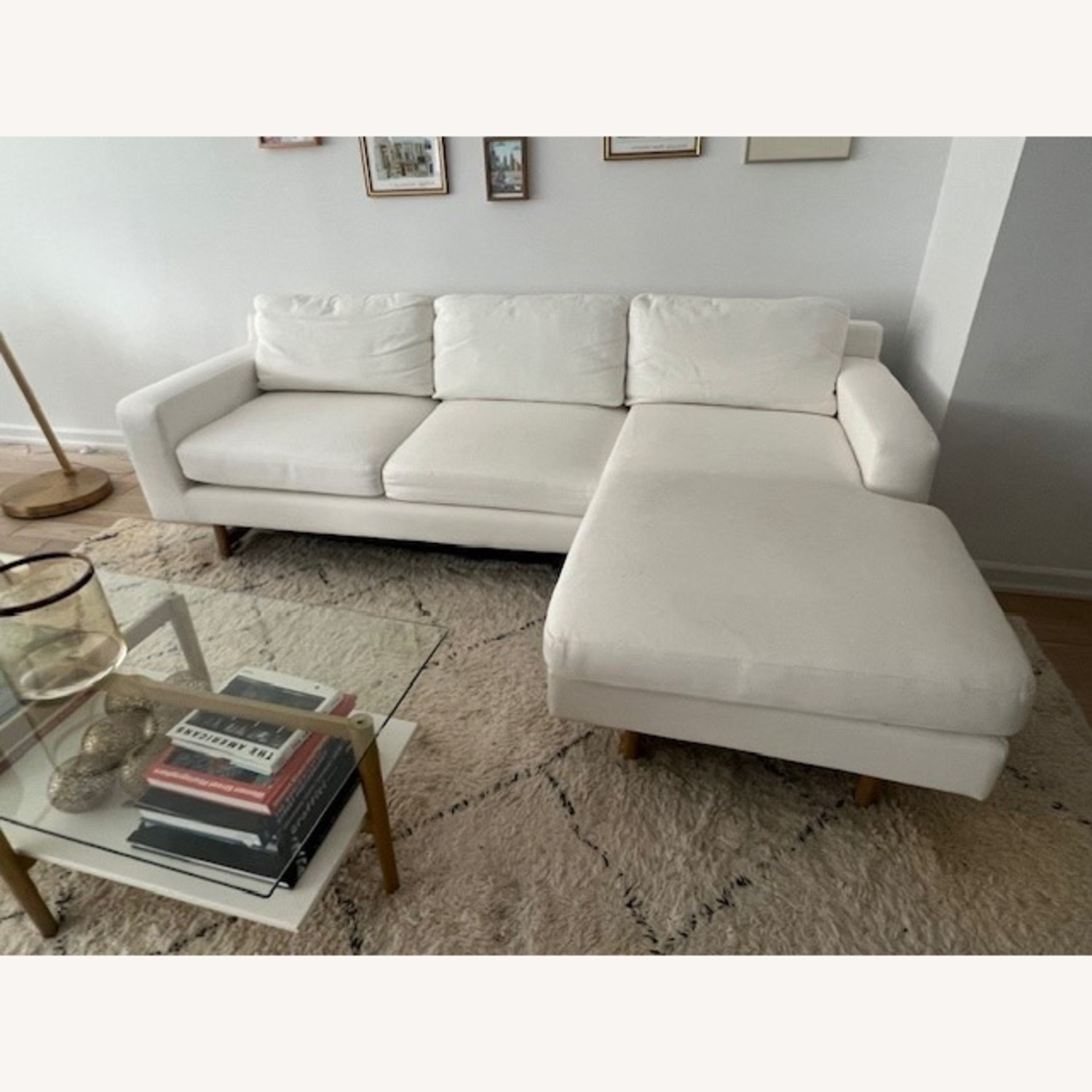 West Elm Eddy 90" Flip Sectional, Poly, Performance Washed Canvas - image-1