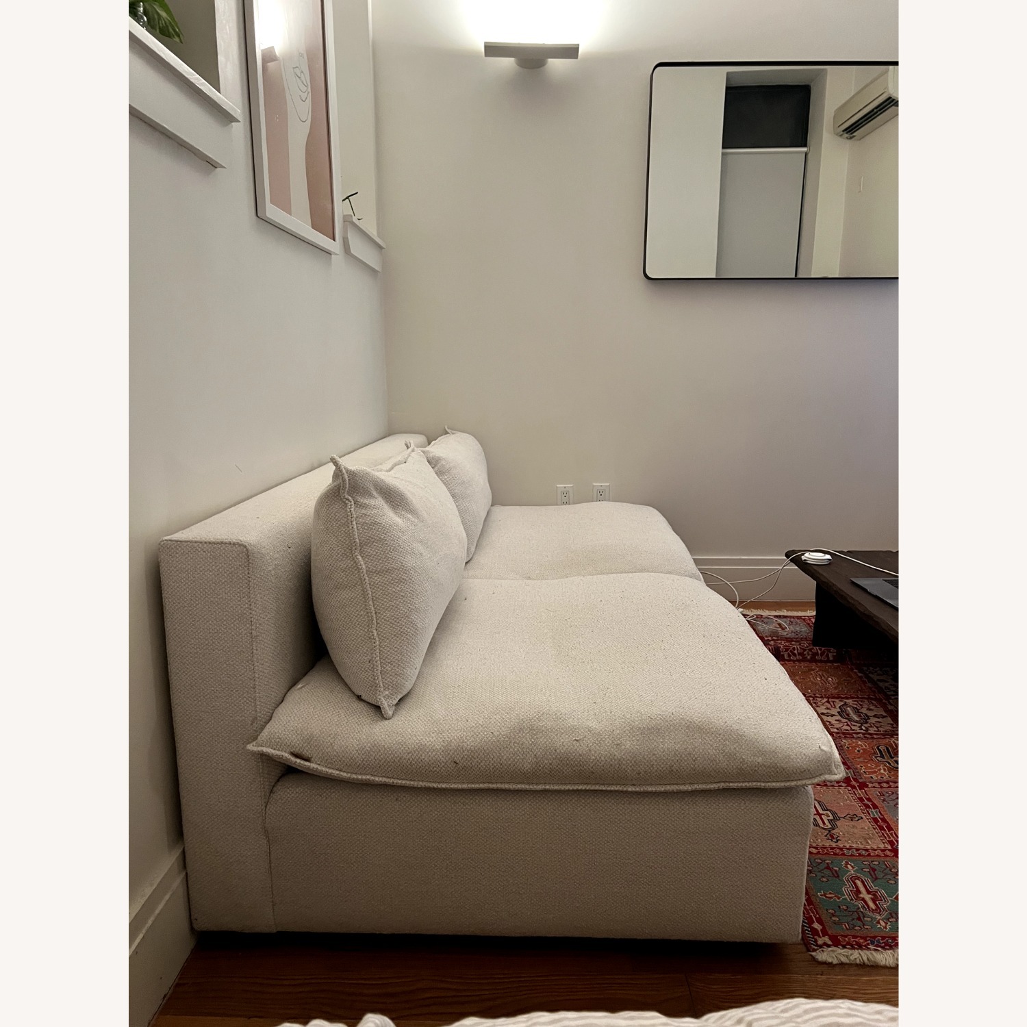 Crate & Barrel Deep Armless Loveseat Sectional Piece - image-3