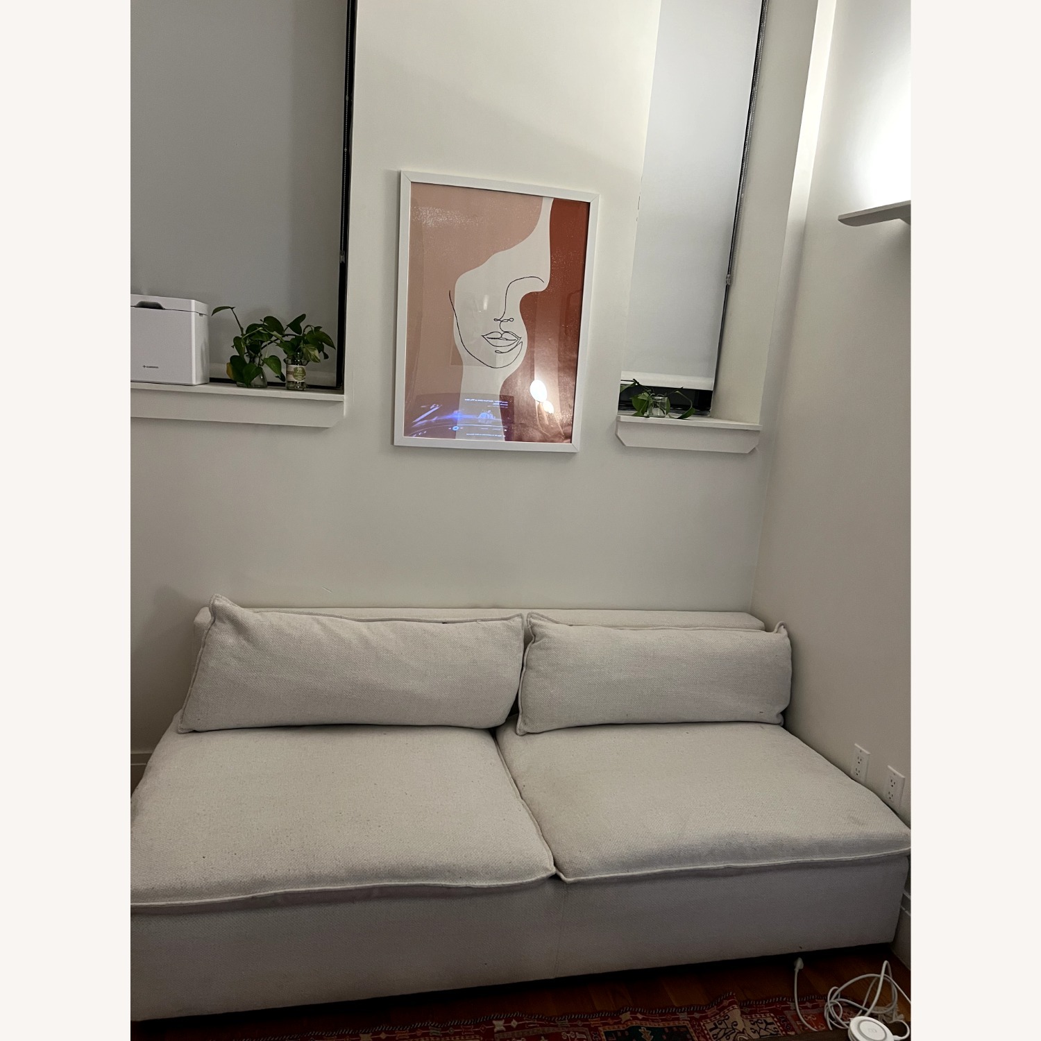 Crate & Barrel Deep Armless Loveseat Sectional Piece - image-5