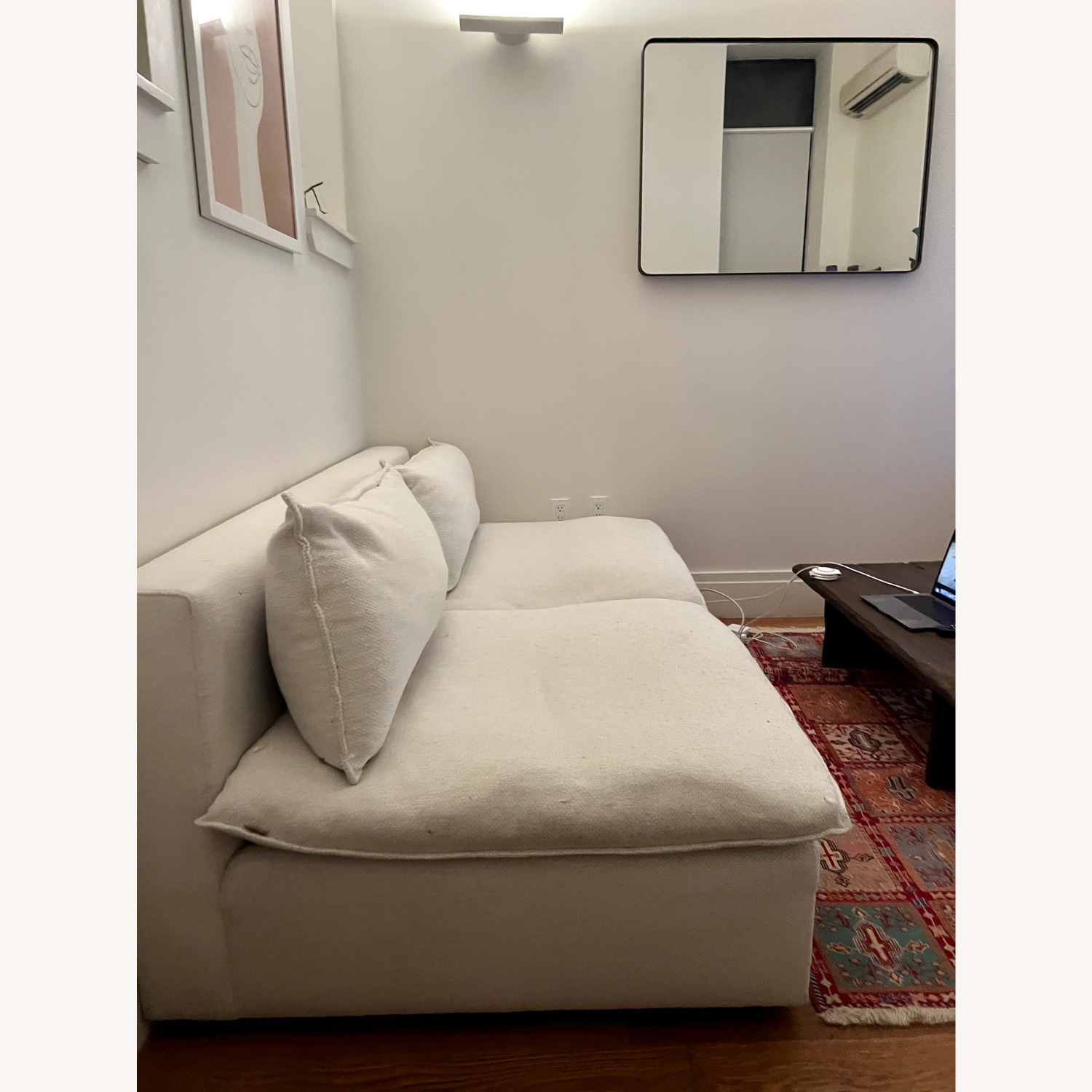 Crate & Barrel Deep Armless Loveseat Sectional Piece - image-2