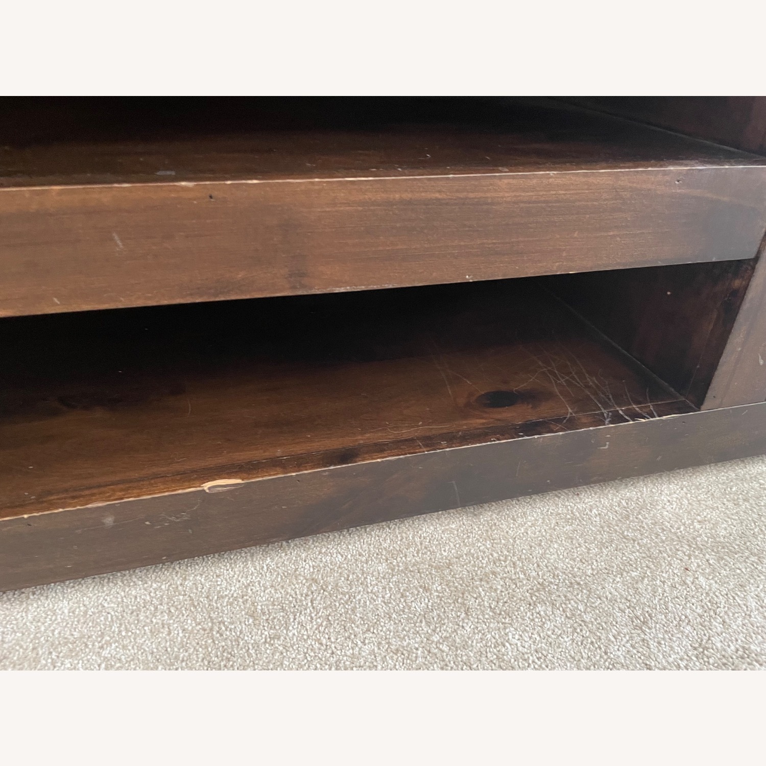 Art Van Dark Brown Wood Media Storage - image-6