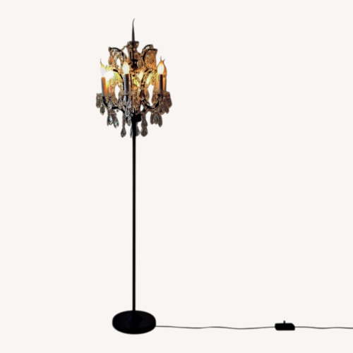 Used Restoration Hardware 19th C Rococo Iron & Crystal Floor Lamp for sale on AptDeco
