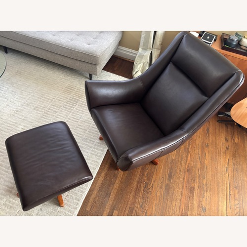 Used Room & Board Charles Swivel Chair + Ottoman for sale on AptDeco