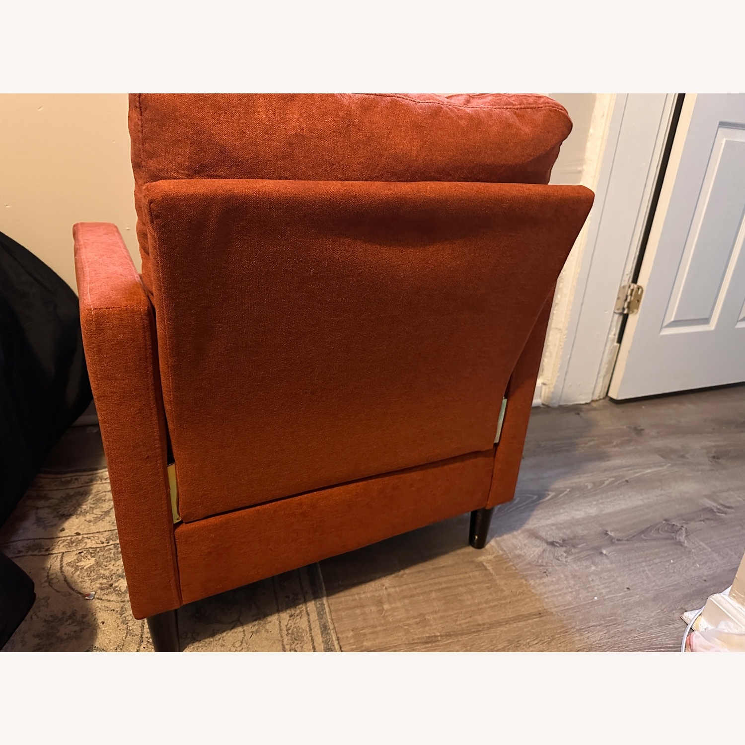 Orange Fabric Accent Chair - image-7