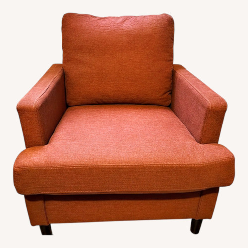 Used Orange Fabric Accent Chair for sale on AptDeco