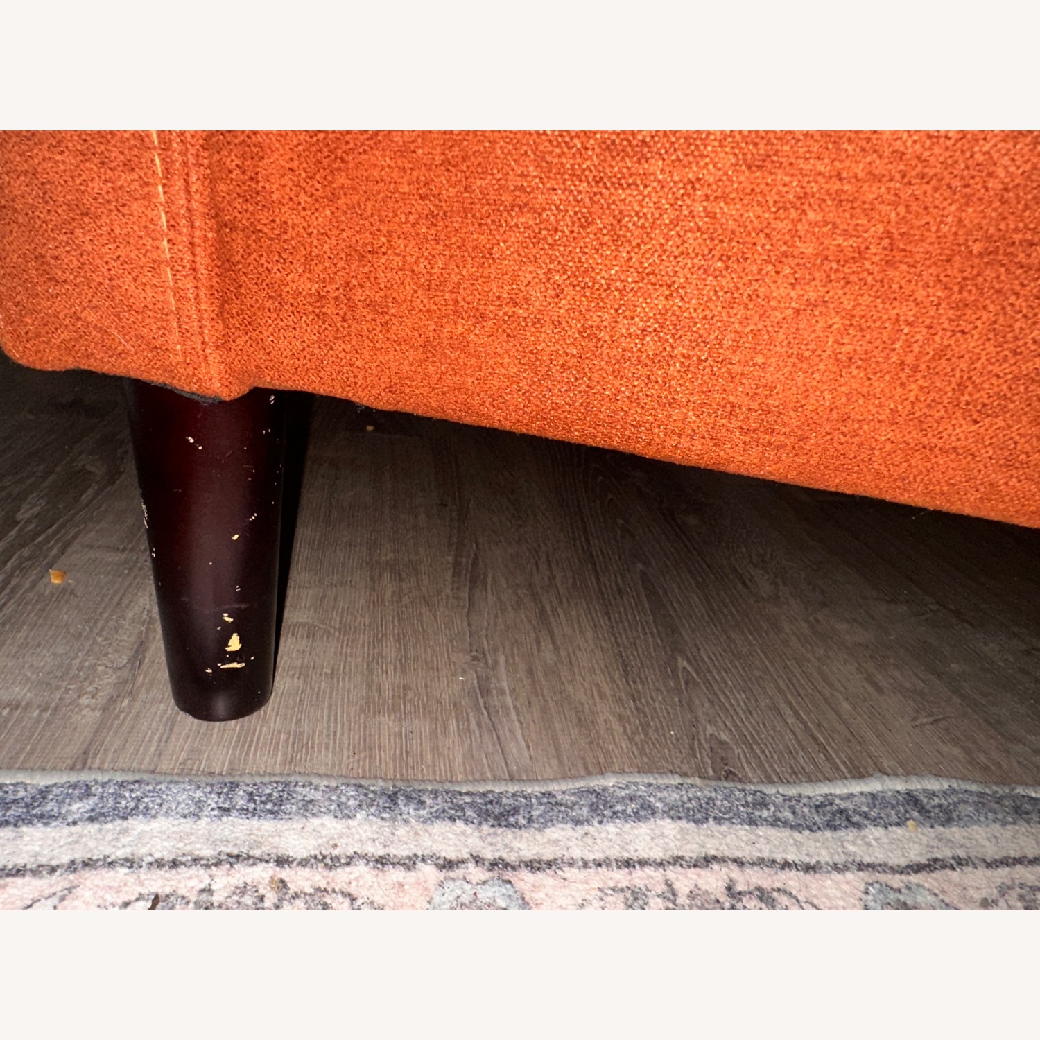 Orange Fabric Accent Chair - image-4