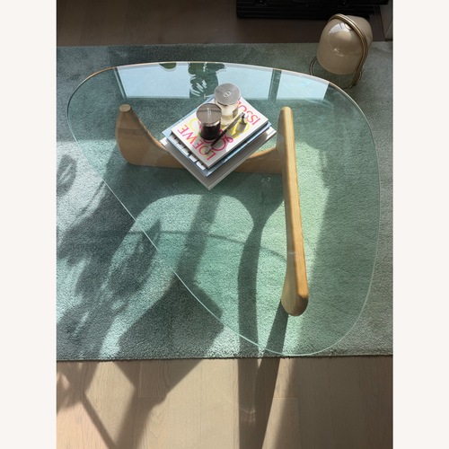 Used Herman Miller Noguchi Style Glass Coffee Table for sale on AptDeco