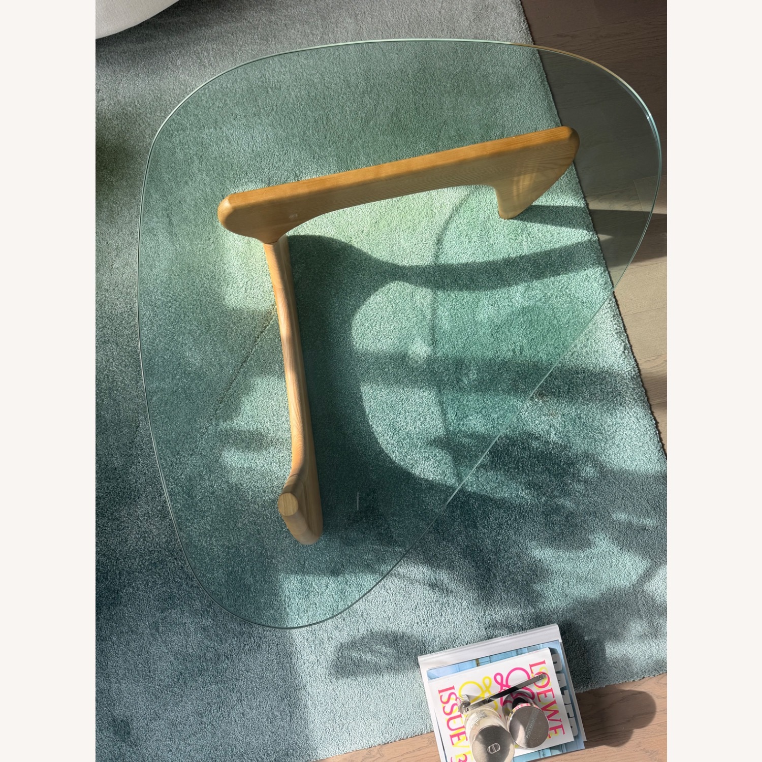 Herman Miller Noguchi Style Glass Coffee Table - image-3