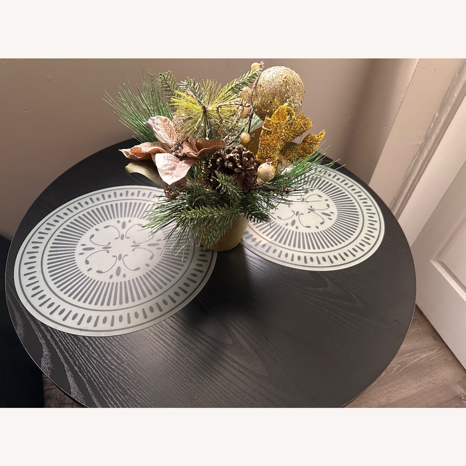 Black Wood Dining Table - image-6