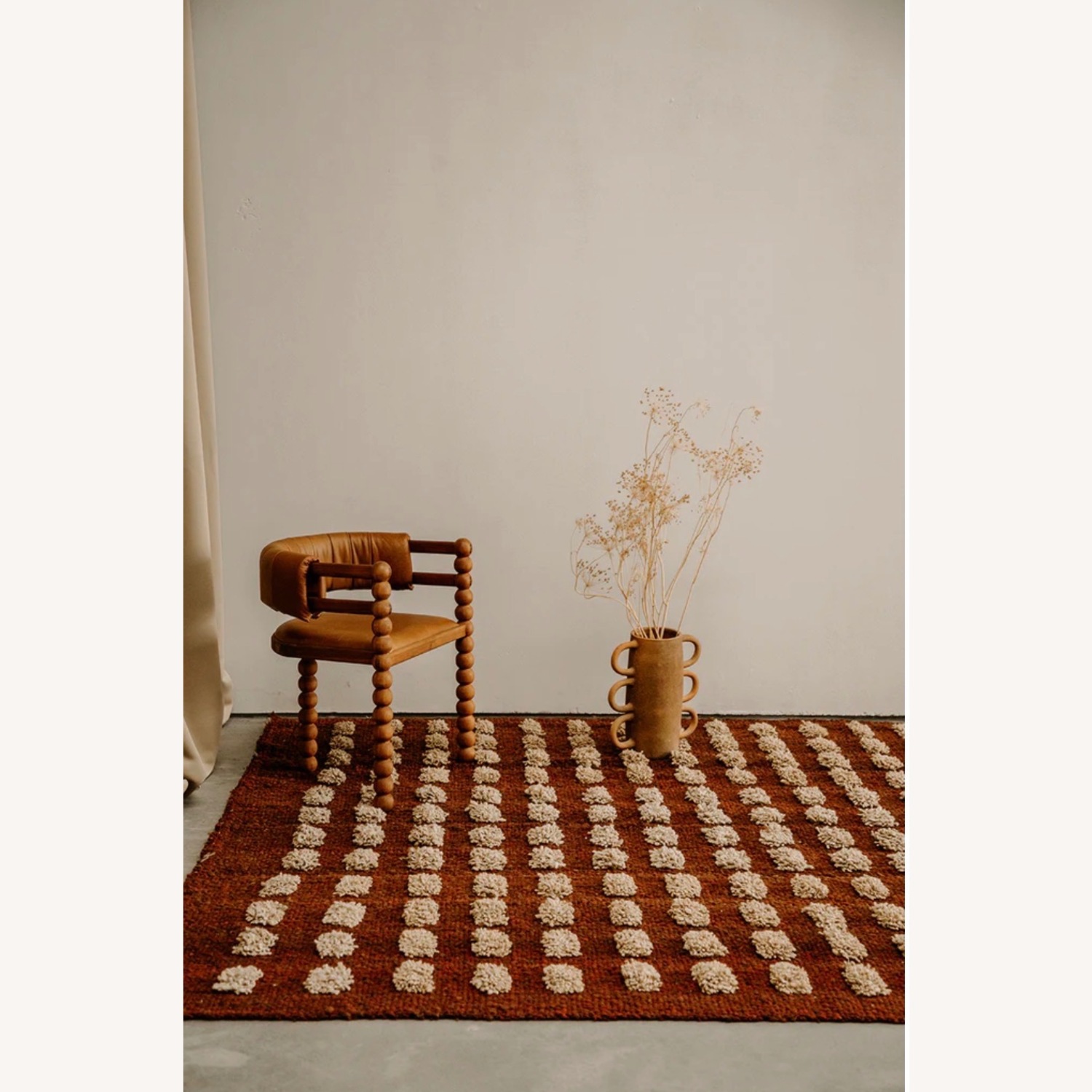 Pampa - Burgundy & Sand - Wool Area Rug 9' x 12' - image-2