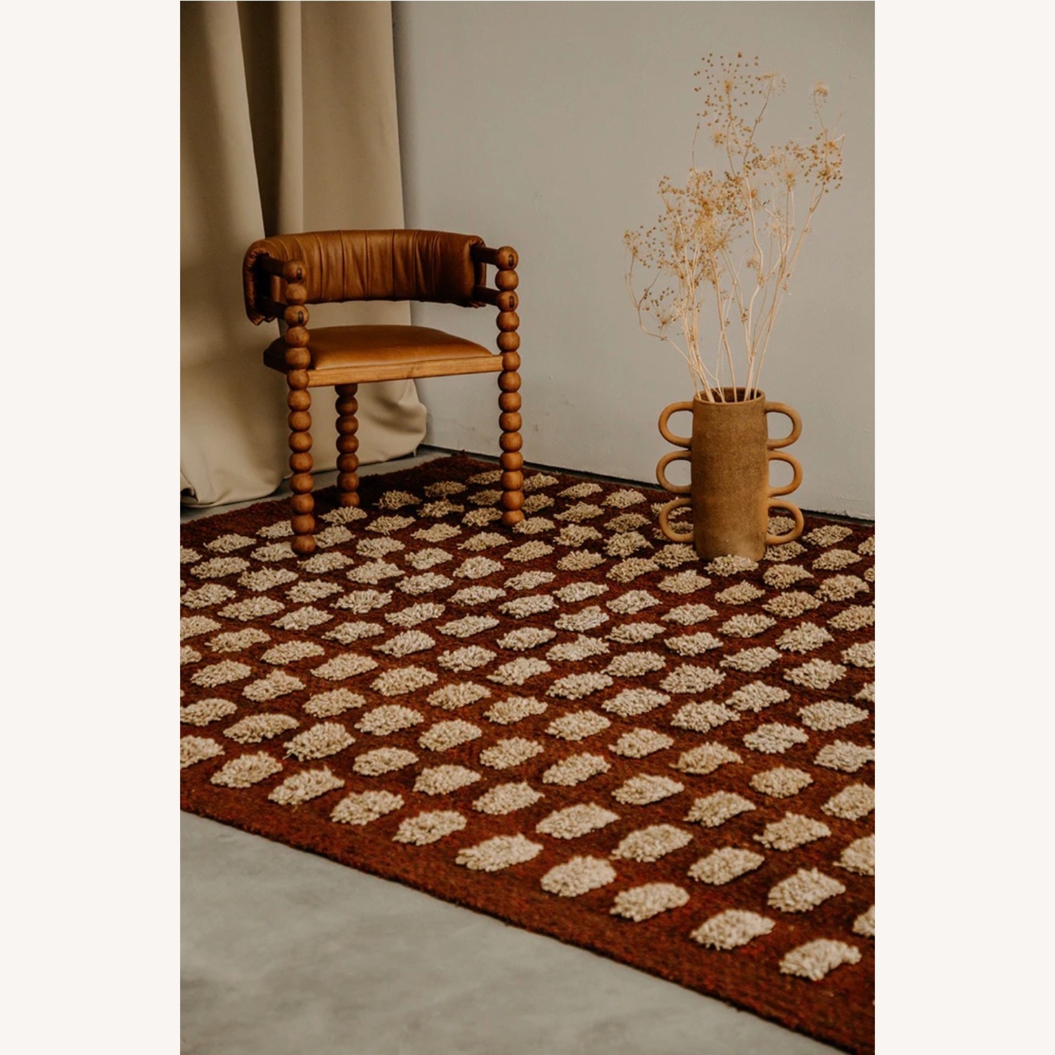 Pampa - Burgundy & Sand - Wool Area Rug 9' x 12' - image-1