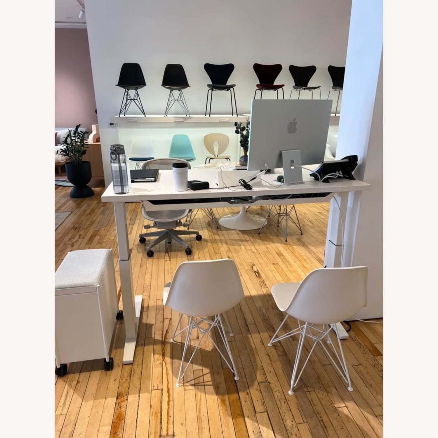 Herman Miller White Wood Desk - image-3