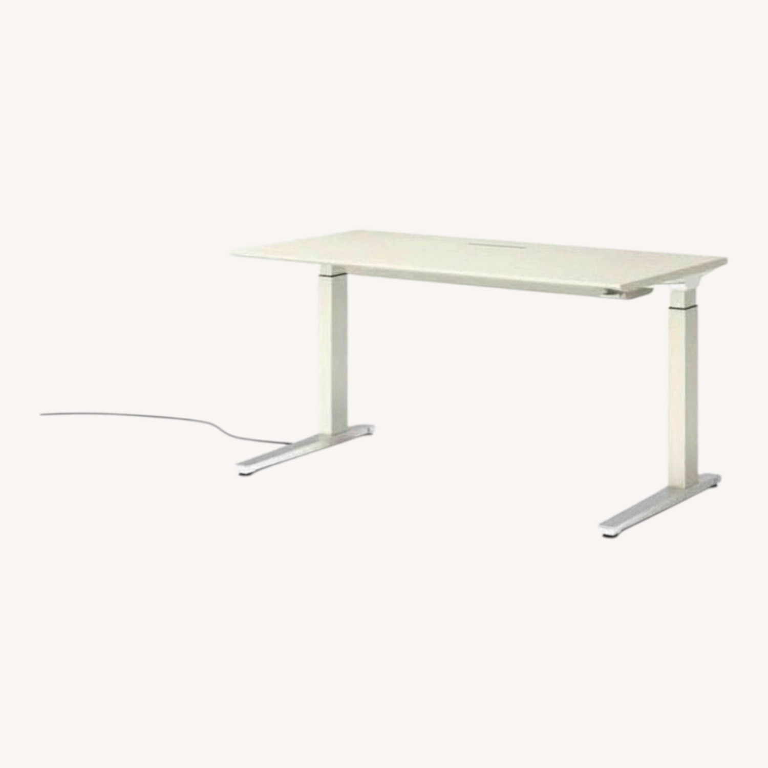 Herman Miller White Wood Desk - image-0
