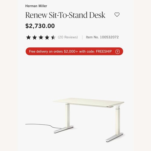 Used Herman Miller White Wood Desk for sale on AptDeco