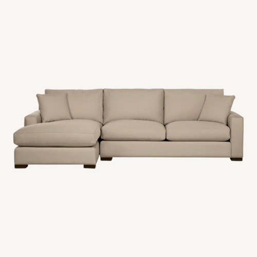 Used Room & Board Metro Light Gray 2 Piece Sectional for sale on AptDeco