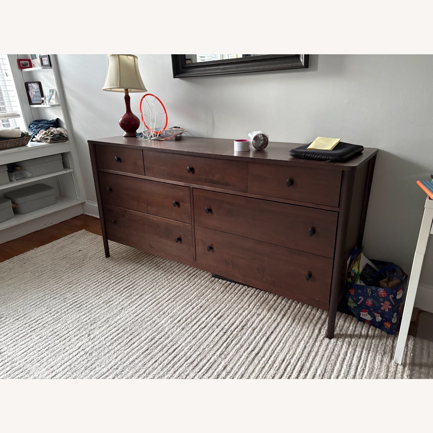 Crate & Barrel Gia 7 Drawer Dresser Walnut - image-2