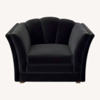 Black Velvet Armchair