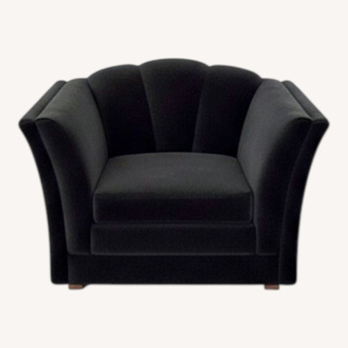 Used Black Velvet Armchair for sale on AptDeco