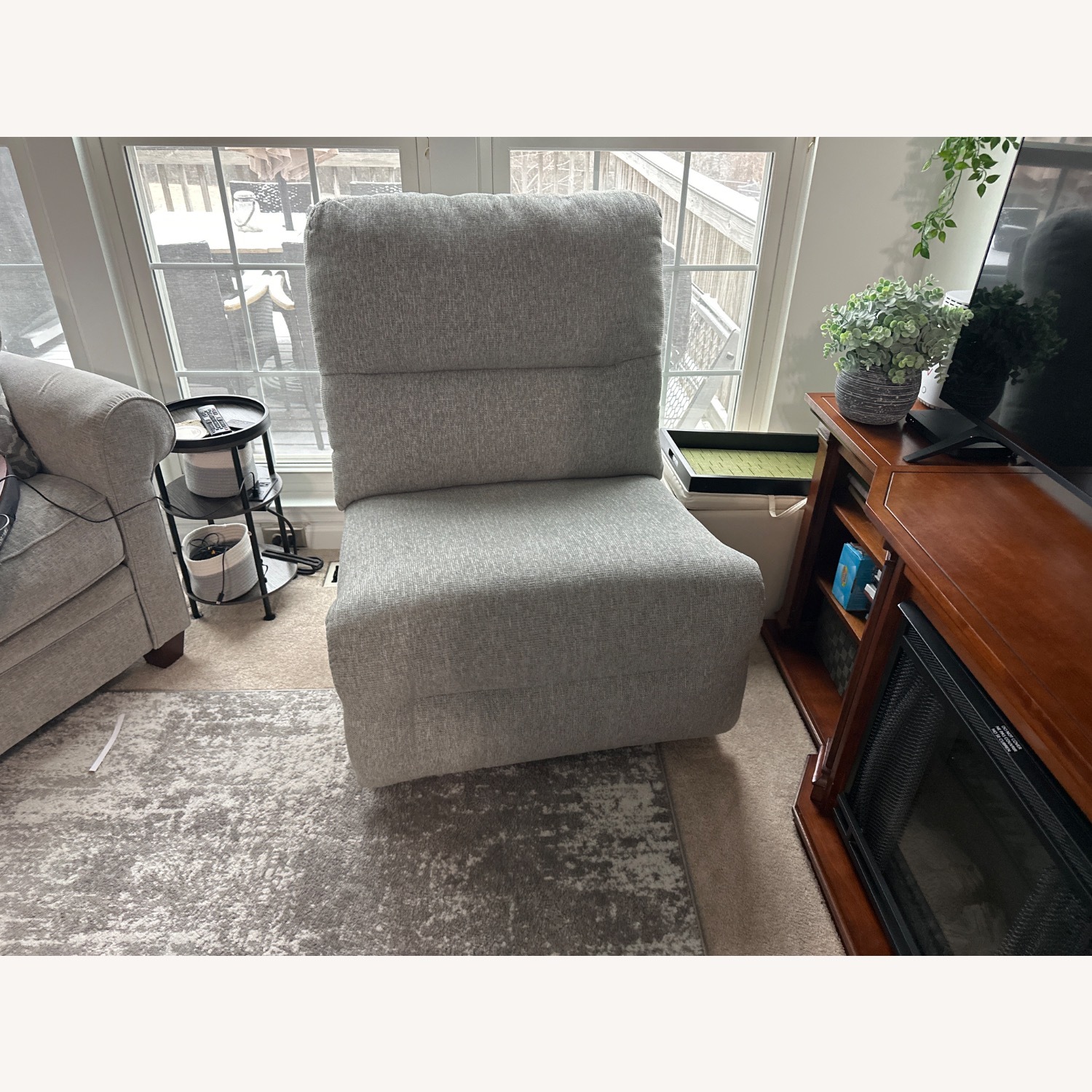 Acklen Grey Sectional Couch Chair - image-3