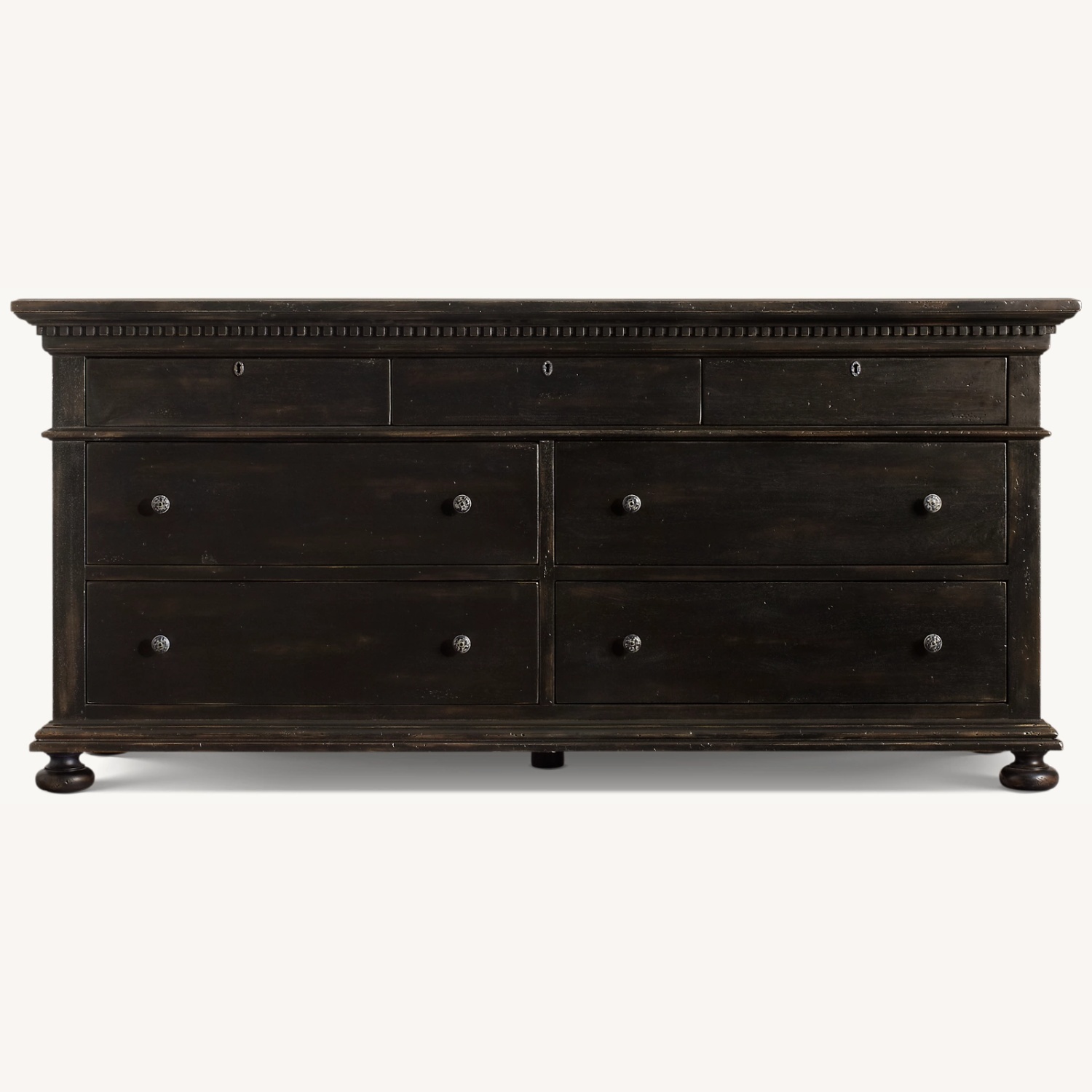 Restoration Hardware St. James 7-Drawer Dresser Black - image-0