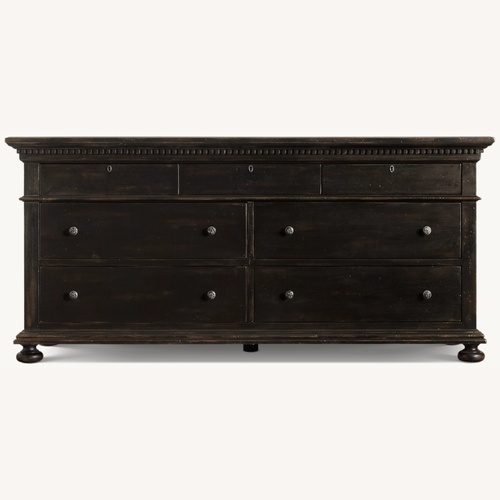 Used Restoration Hardware St. James 7-Drawer Dresser Black for sale on AptDeco