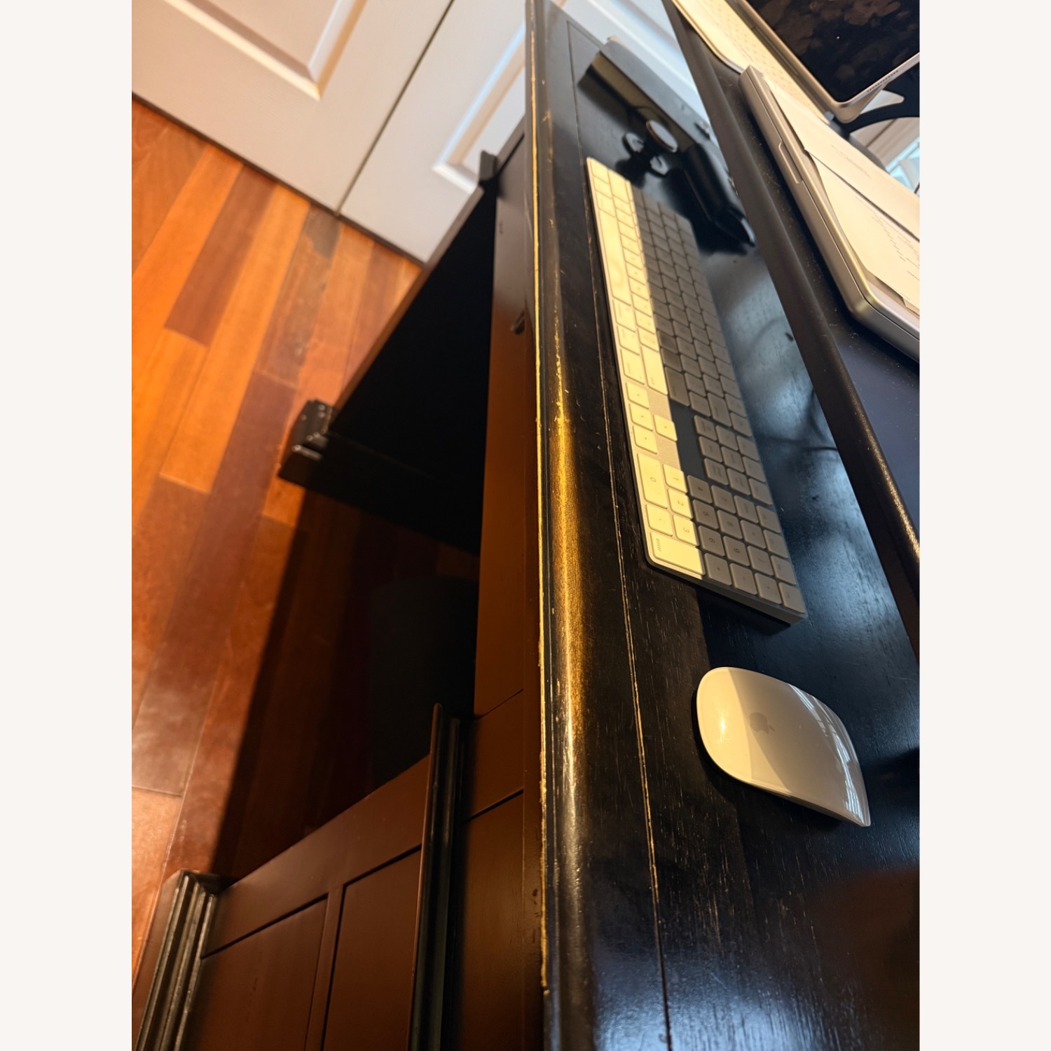 Restoration Hardware St. James 4-Drawer Desk Black - image-5