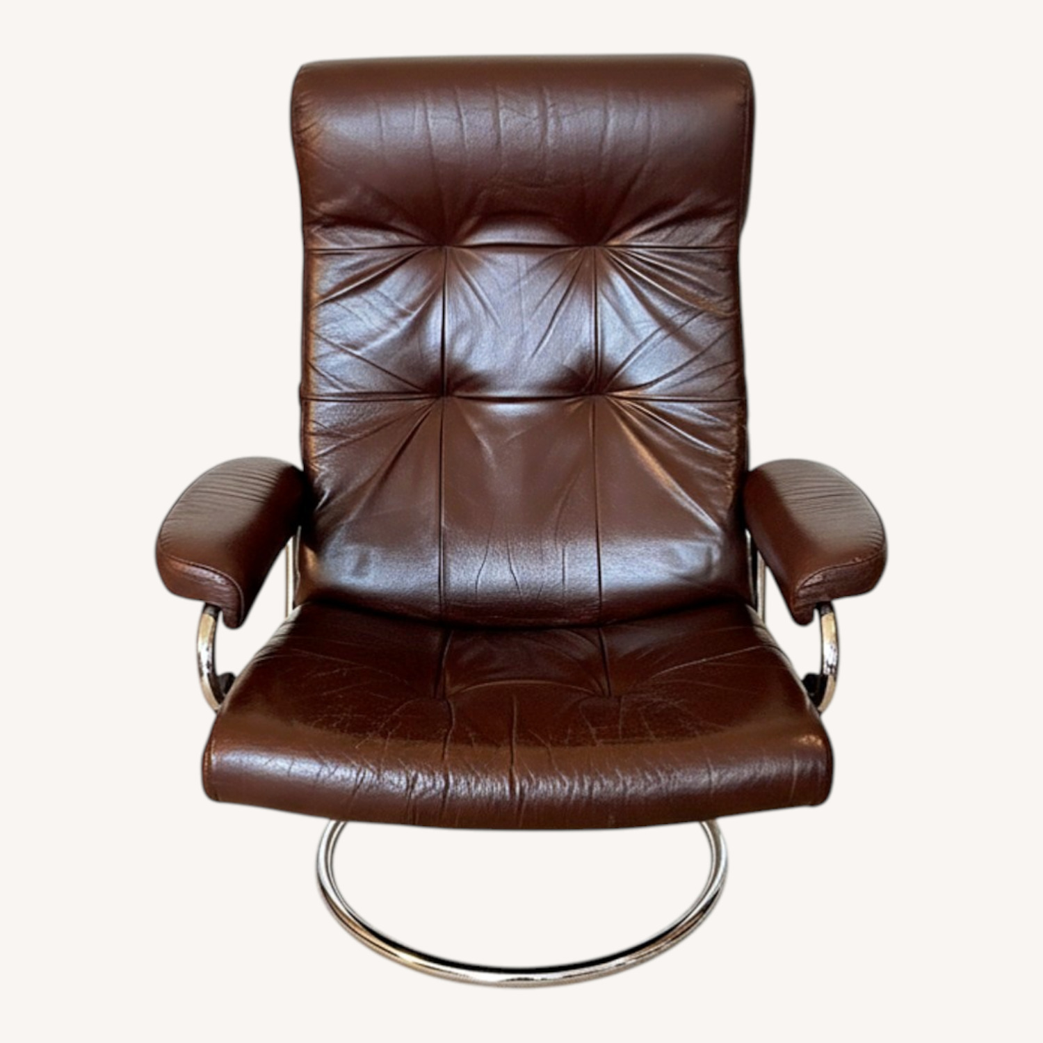 Ekornes Recliner and Ottoman - image-0