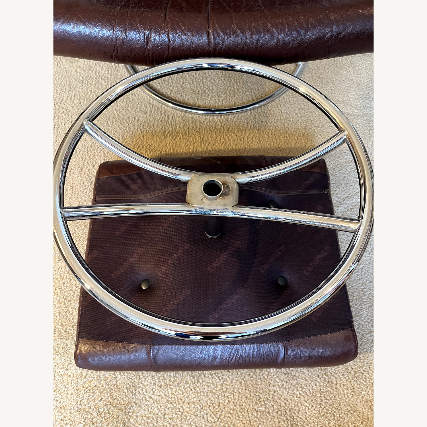 Ekornes Recliner and Ottoman - image-10