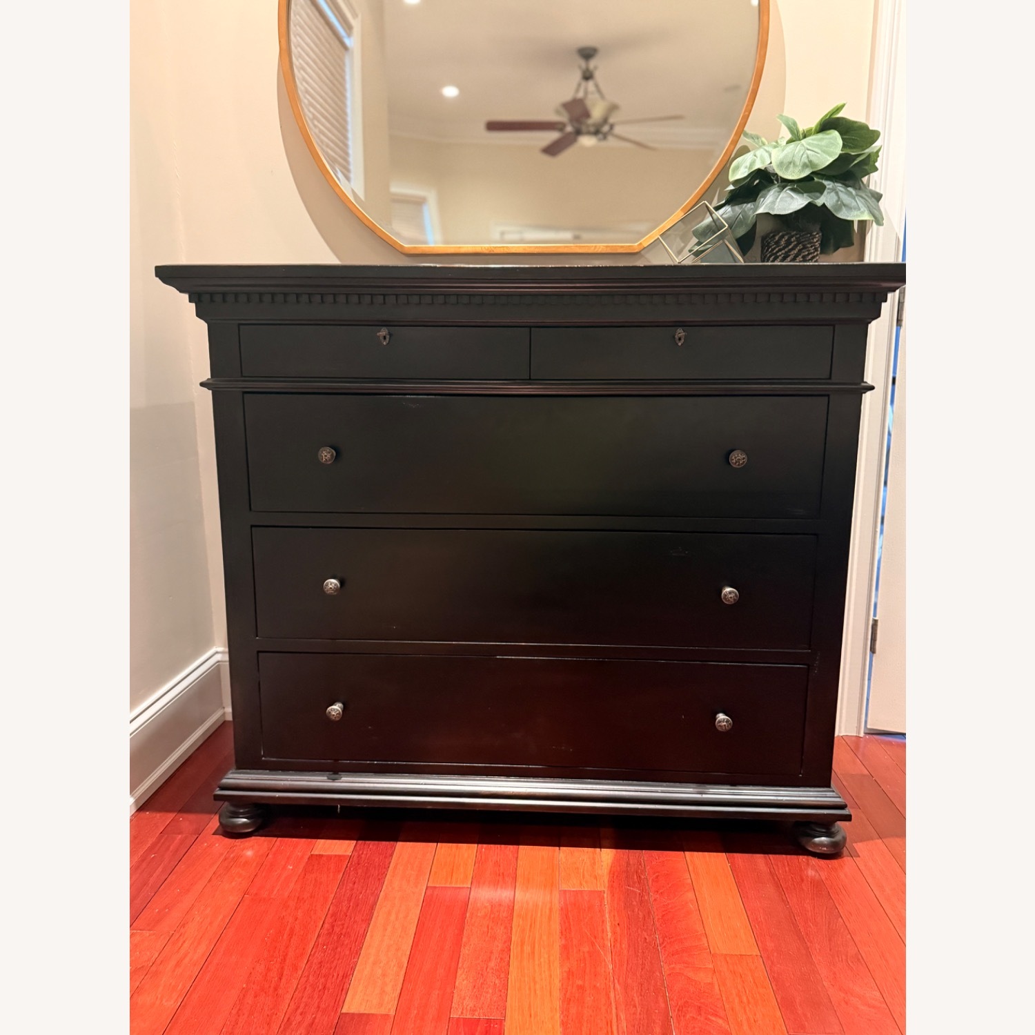 Restoration Hardware St. James 5-Drawer Dresser Black - image-1