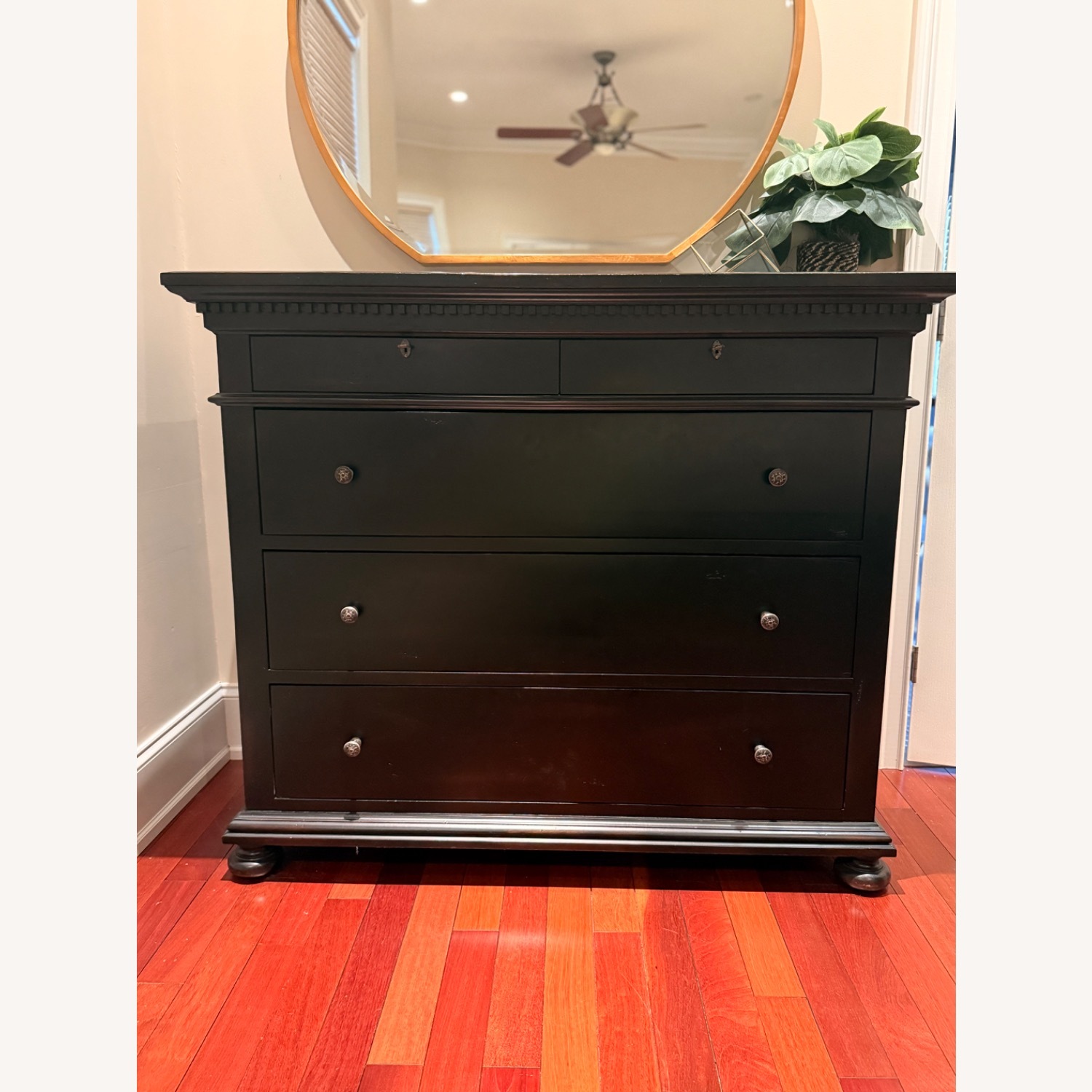 Restoration Hardware St. James 5-Drawer Dresser Black - image-2