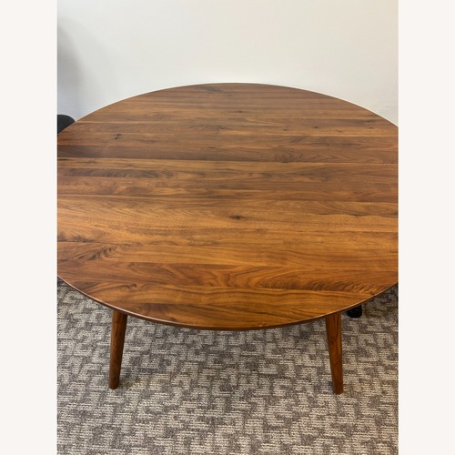Used Article Seno Walnut Mid Century Style Dining Table for sale on AptDeco