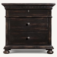 Restoration Hardware St. James 32" Closed Nightstand Black