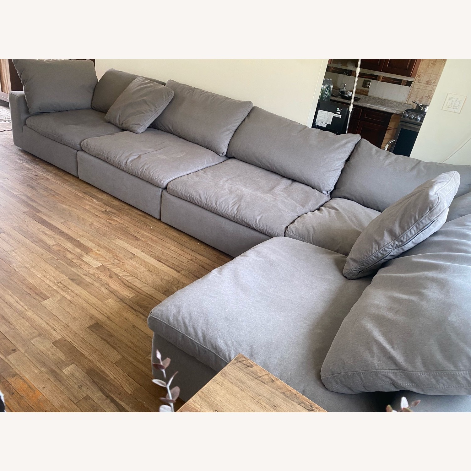 Bob's Discount Furniture Gray Cloud Couch  - image-2