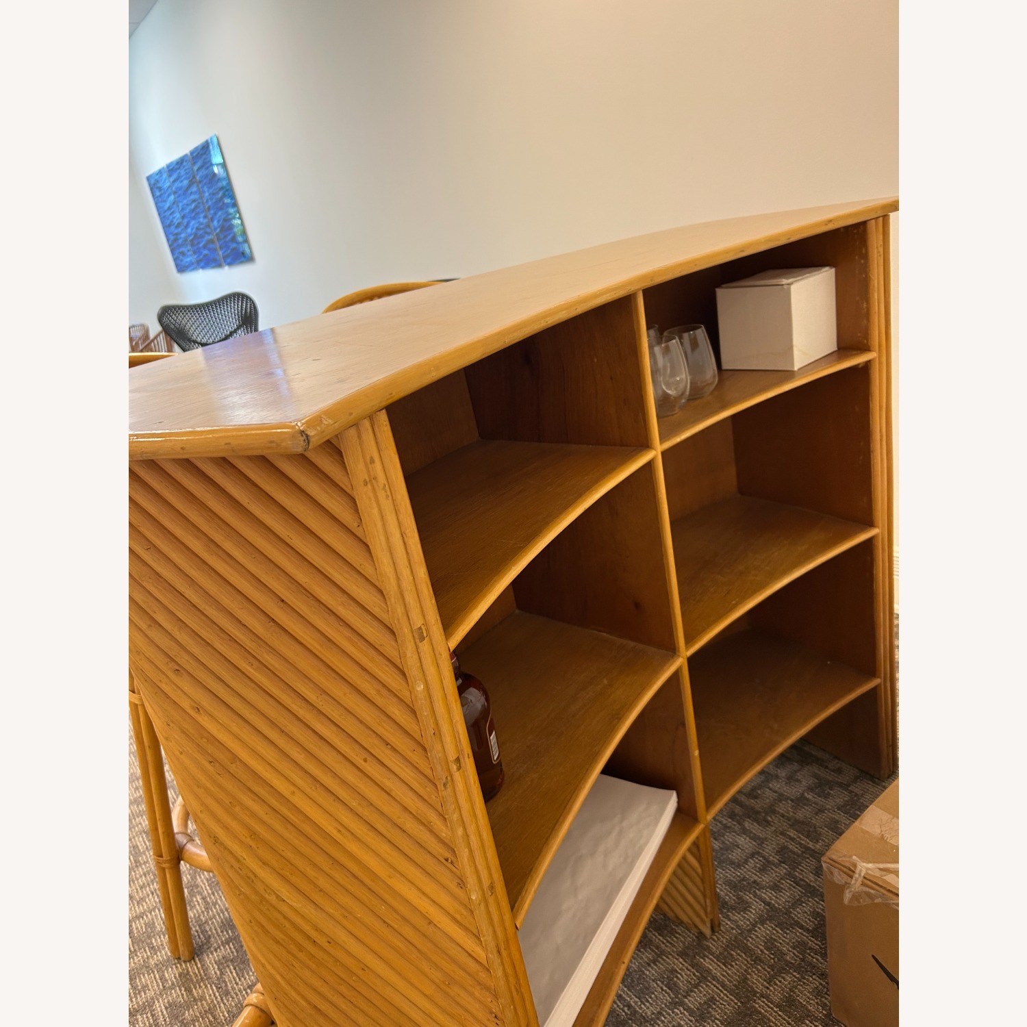 Vintage Palm Beach Bamboo Bar and Stools - image-5