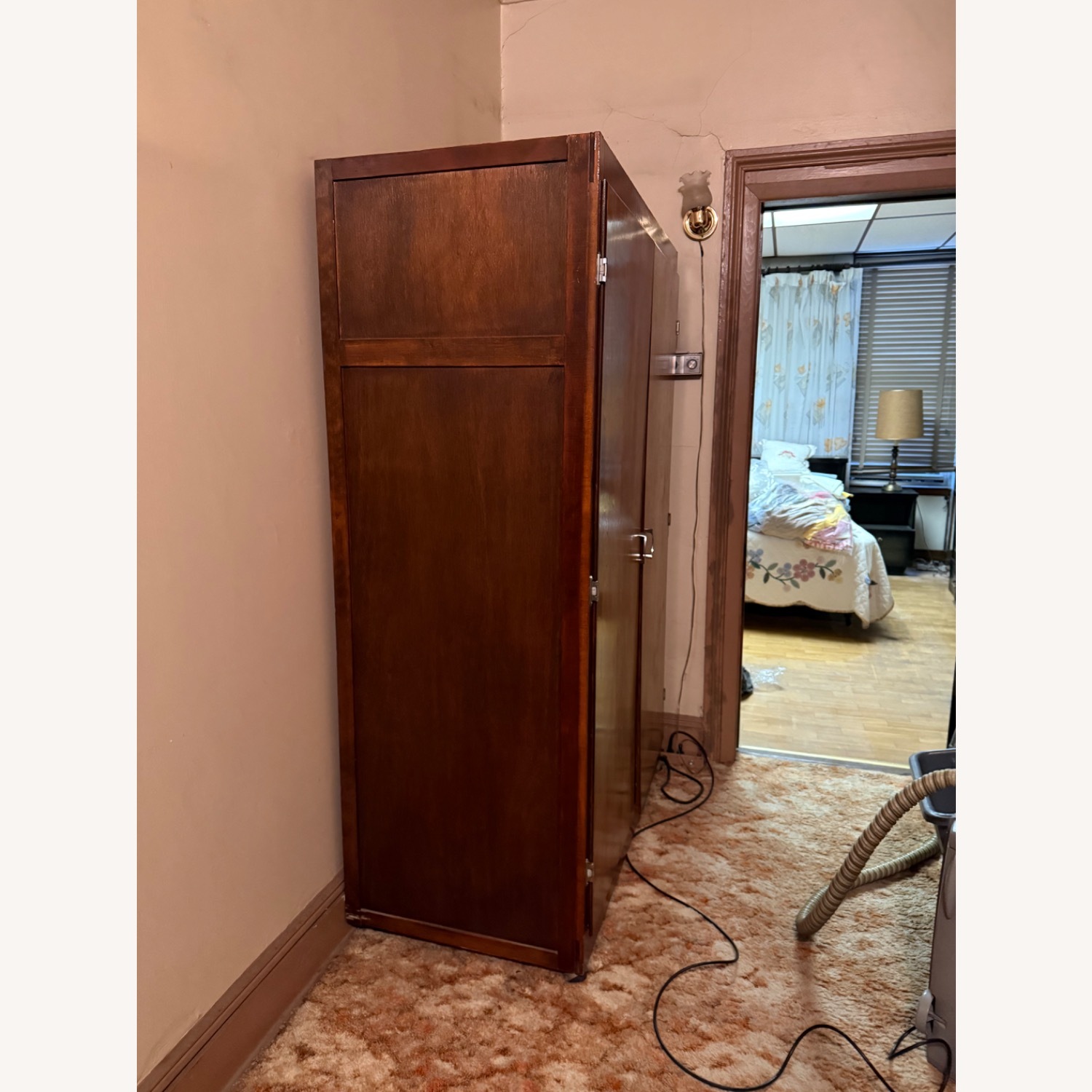 Vintage Jumbo Wood Armoire - image-3