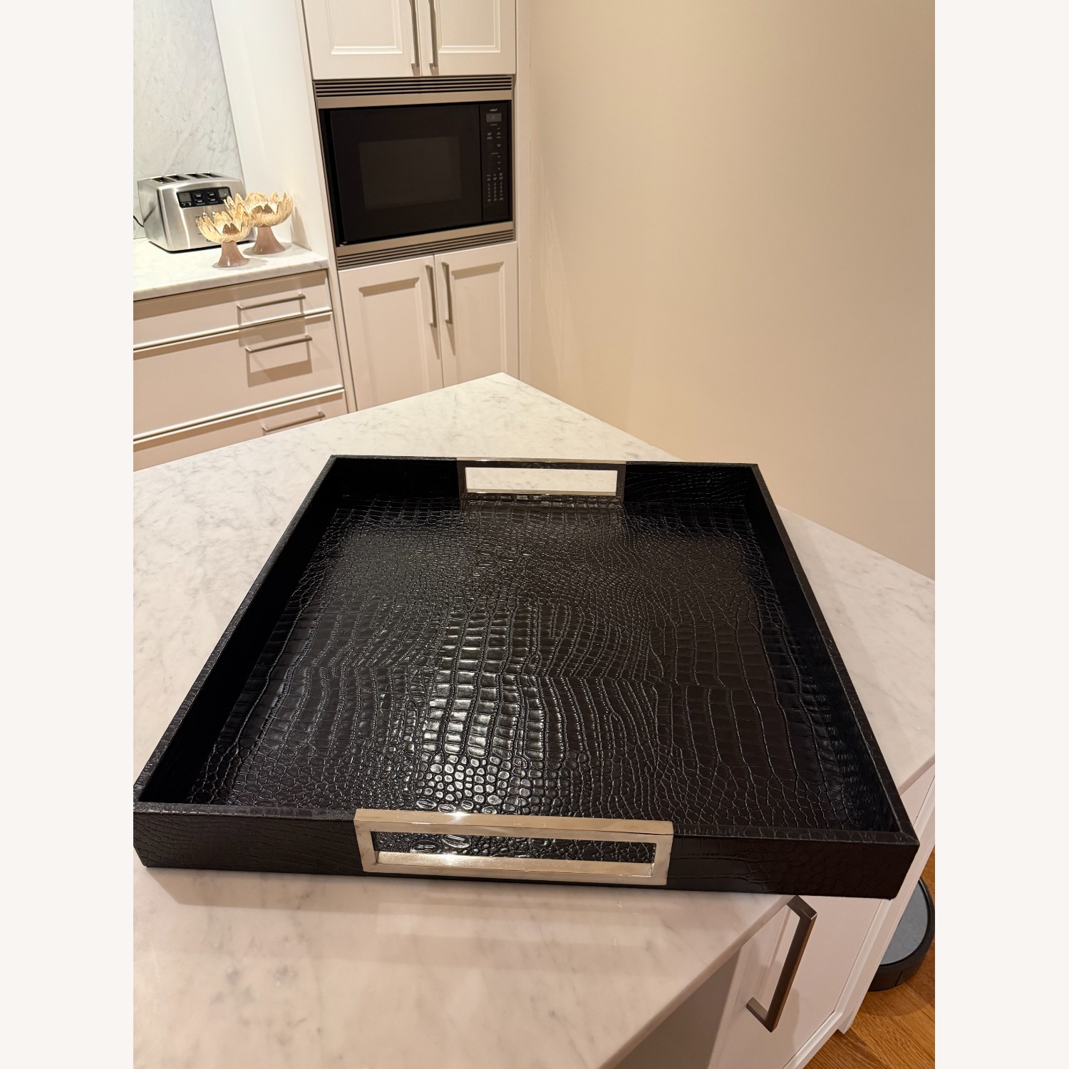 Ethan Allen Leather Tray - image-1