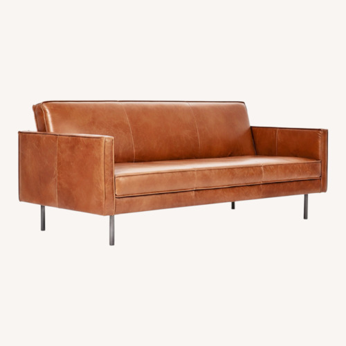 Used West Elm Axel Full Leather Futon for sale on AptDeco