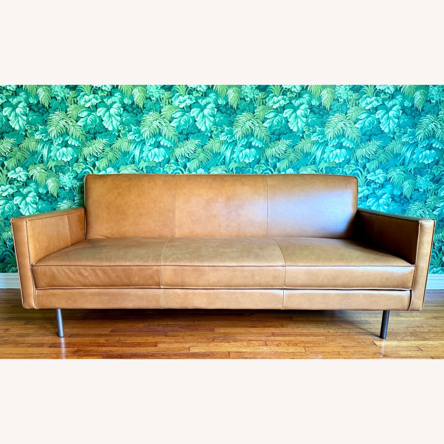 West Elm Axel Full Leather Futon - image-1