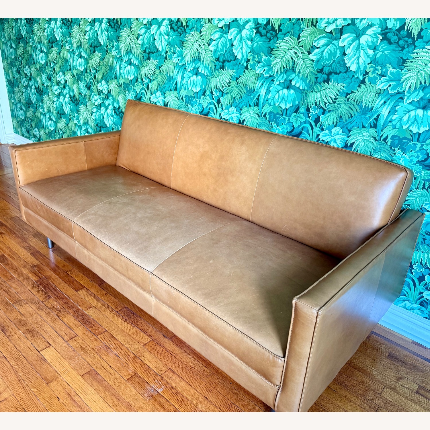 West Elm Axel Full Leather Futon - image-5