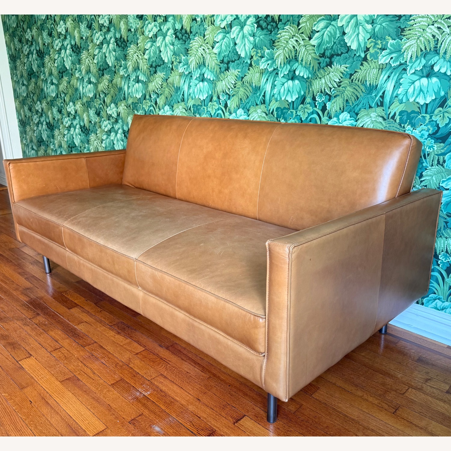 West Elm Axel Full Leather Futon - image-3
