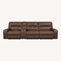 Dark Brown Fabric 3+ Piece Sectional