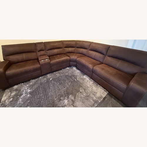 Used Dark Brown Fabric 3+ Piece Sectional for sale on AptDeco