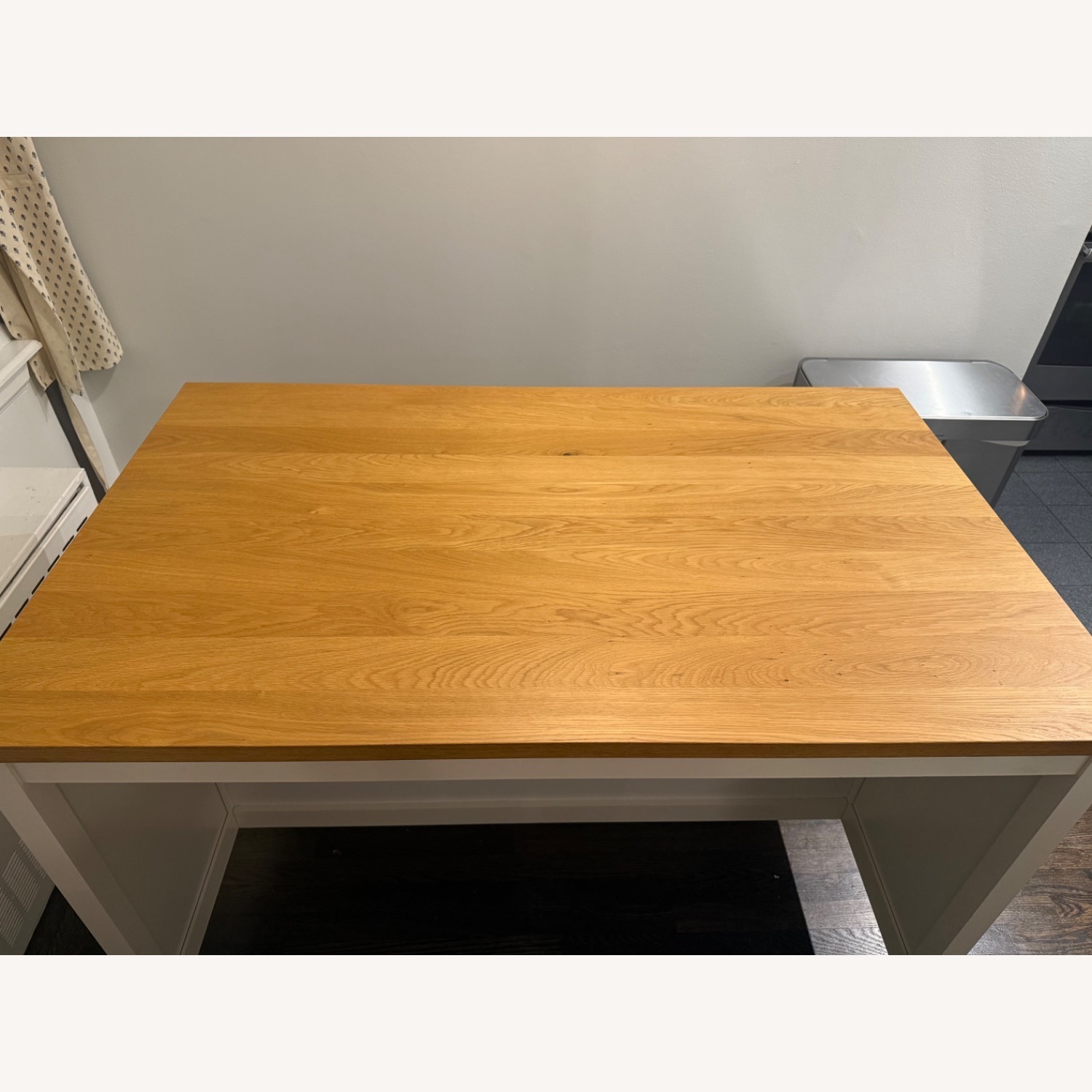 IKEA White Wood Kitchen Island - image-3