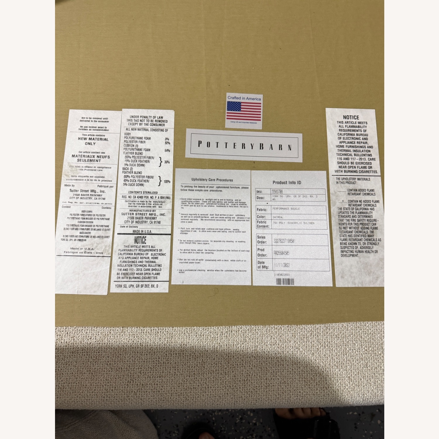 Pottery Barn York 2 Cushion Sofa - image-4