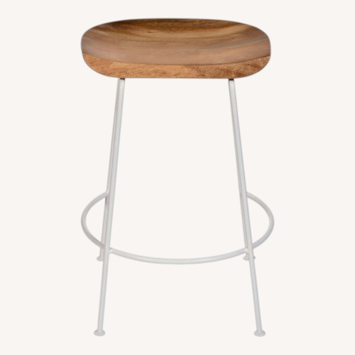 Used West Elm White Wood Stools for sale on AptDeco