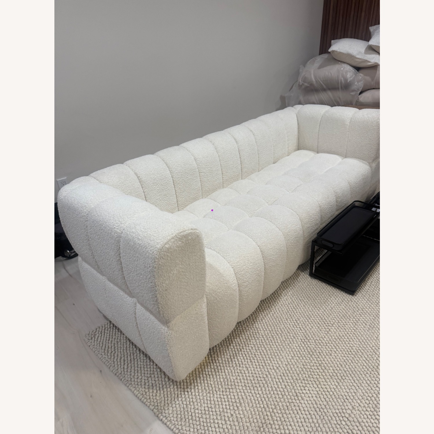Wayfair White Boucle 2 Piece Sectional - image-2