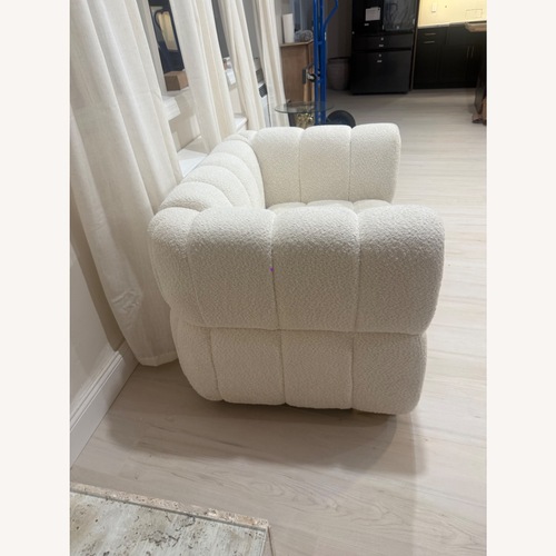 Used Wayfair Mercer 41 White Boucle Accent Chair for sale on AptDeco