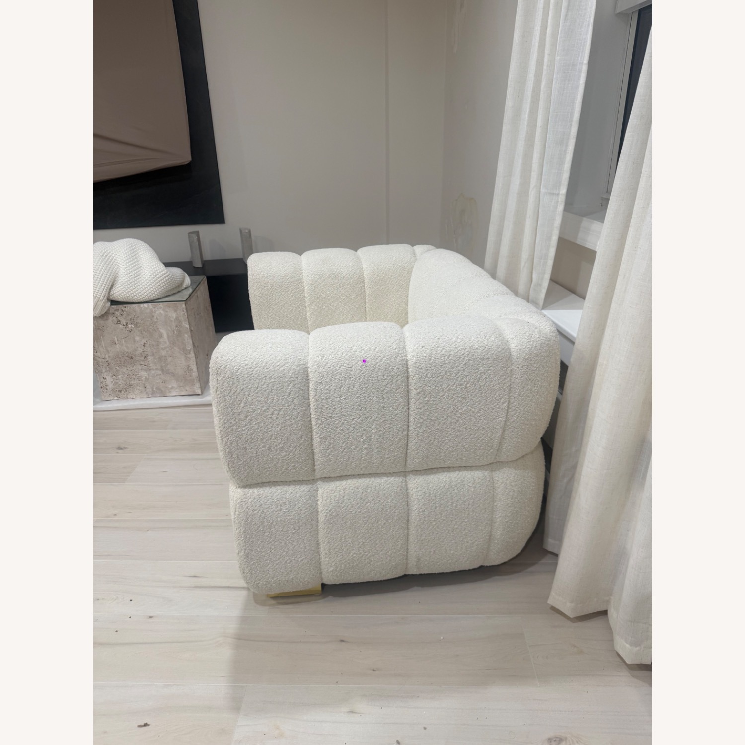 Wayfair Mercer 41 White Boucle Accent Chair - image-2