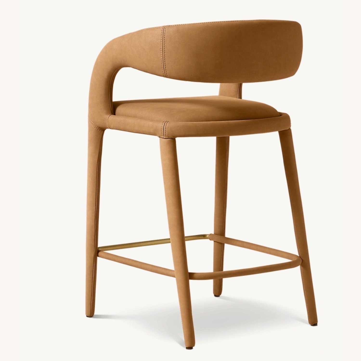 Restoration Hardware Nicola Open Barrelback Bar and Counter Stool - image-1