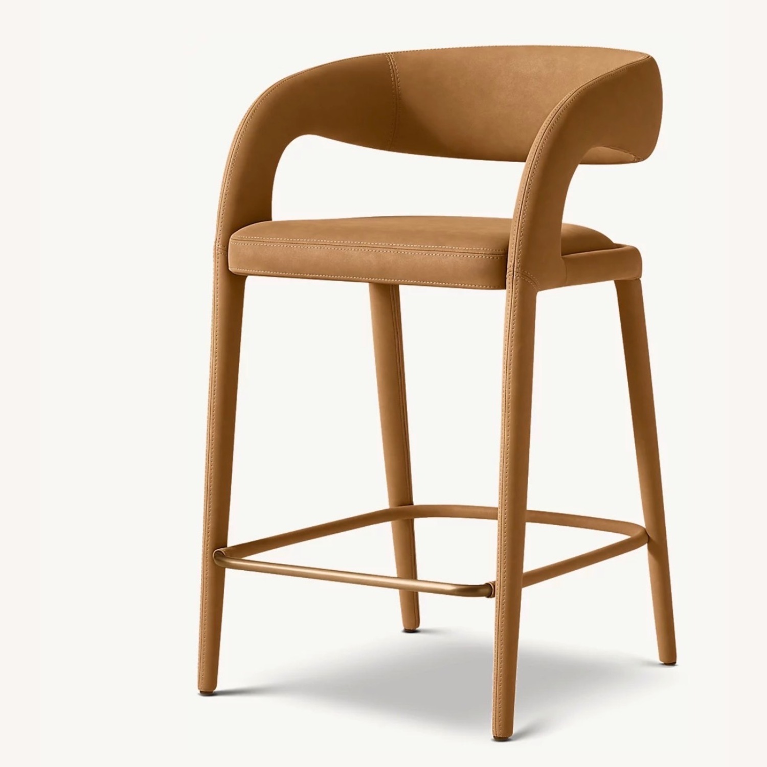 Restoration Hardware Nicola Open Barrelback Bar and Counter Stool - image-0